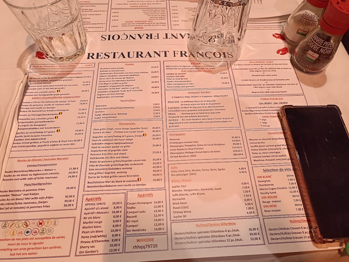 Menu Restaurant Francois-2